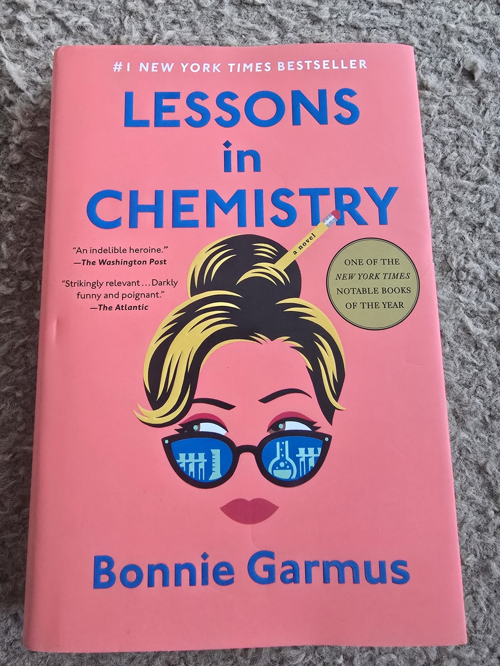 3/$15 Lessons in Chemistry by Bonnie Garmus - Pink Cover
